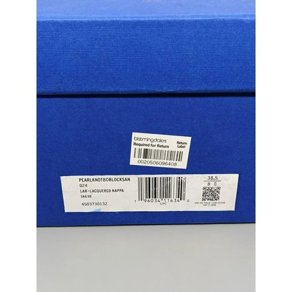 Stuart Weitzman Women's Pearl Knot Block-Heel Sandals Size 8 B (MSRP $495) - Picture 7 of 7